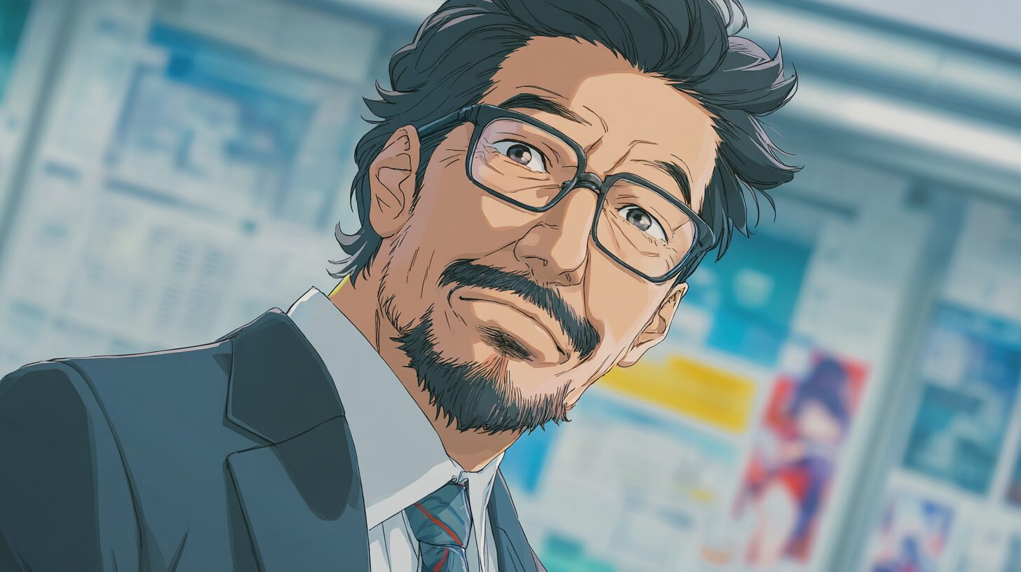 40代男性がこっち見てる