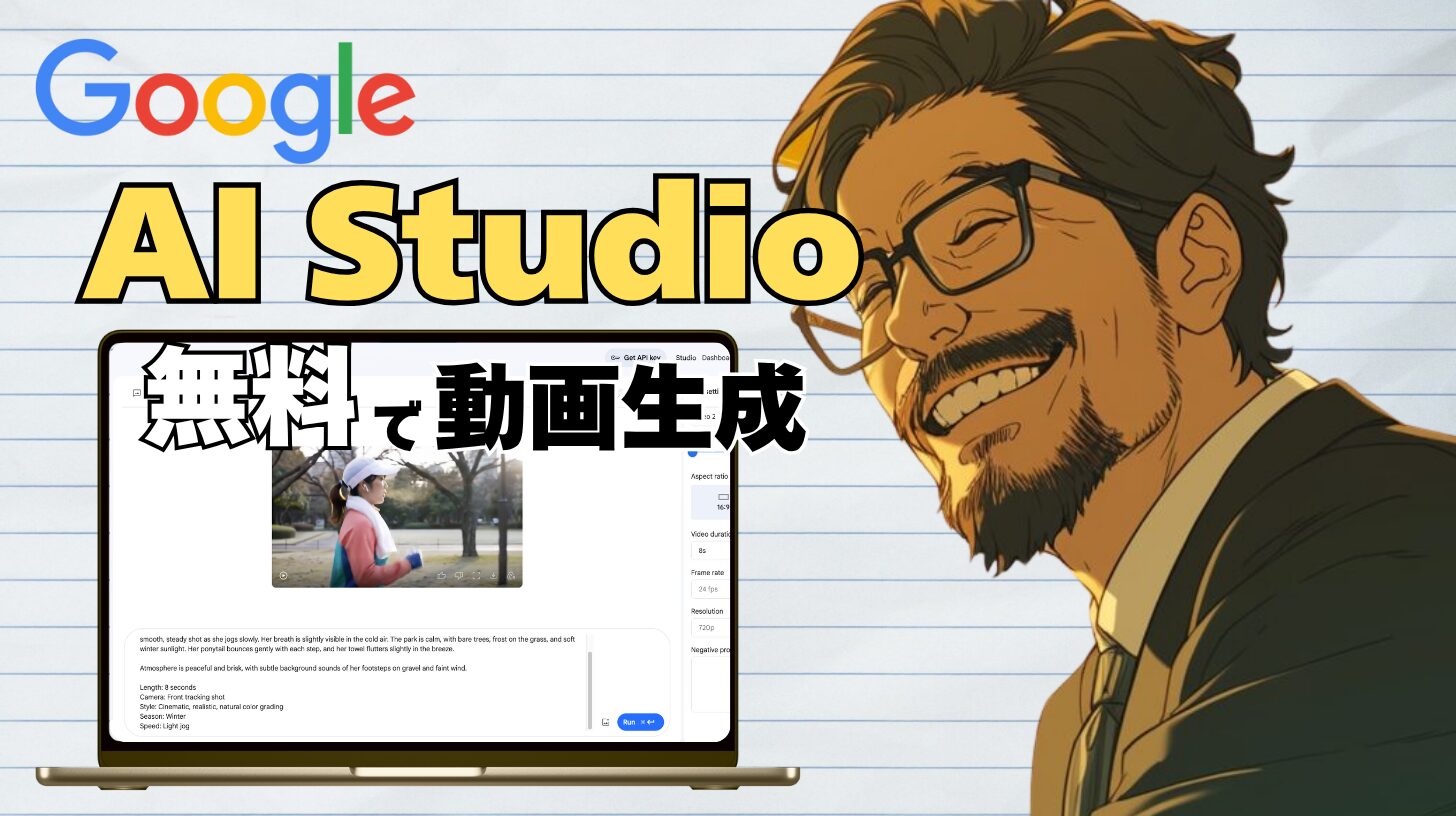 Google AI Studioなら動画生成が無料でできる！Veo 2を使った高品質動画制作ガイド